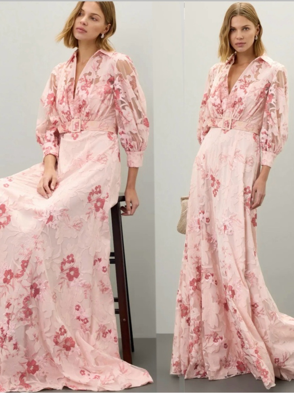 Badgley Mischka Lace Applique Shirt Dress size 2. - Picture 1 of 15